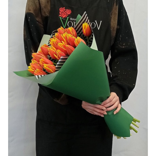 Buy a bouquet of orange tulips