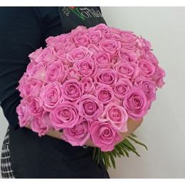Bouquet of 55 pink roses