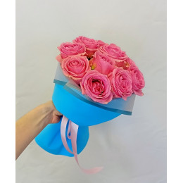 Букет розовых роз Нежный