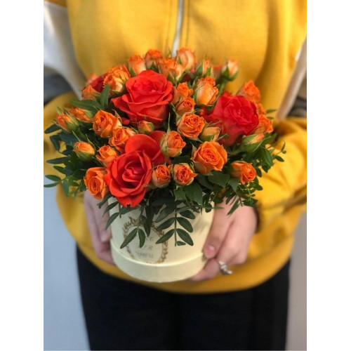 Flowers in a box Orange mood