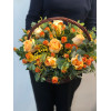 Basket with Tangerine roses