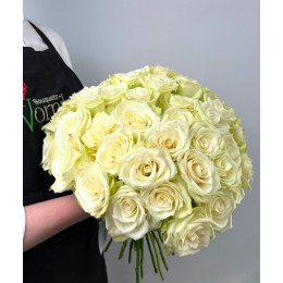 Bouquet of 45 white roses