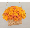 Basket of 51 orange roses