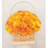 Basket of 51 orange roses