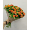 A bouquet of 15 bushy orange roses